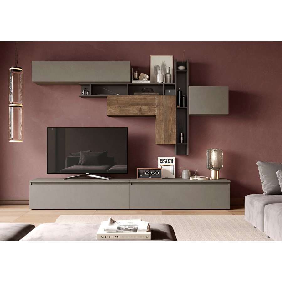 Infinity 2.0 Argilla/Brons/Eiken TV Meubel Set 05 Infinity 2.0 Argilla/Brons/Eiken TV Meubel Set 05