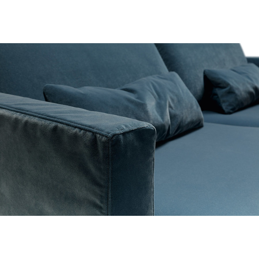 Brandon Velvet Navy Blauw 3-zits Bank Brandon Velvet Navy Blauw 3-zits Bank