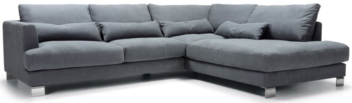 Sits Brandon Grijs 2-zits Hoekbank Rechts