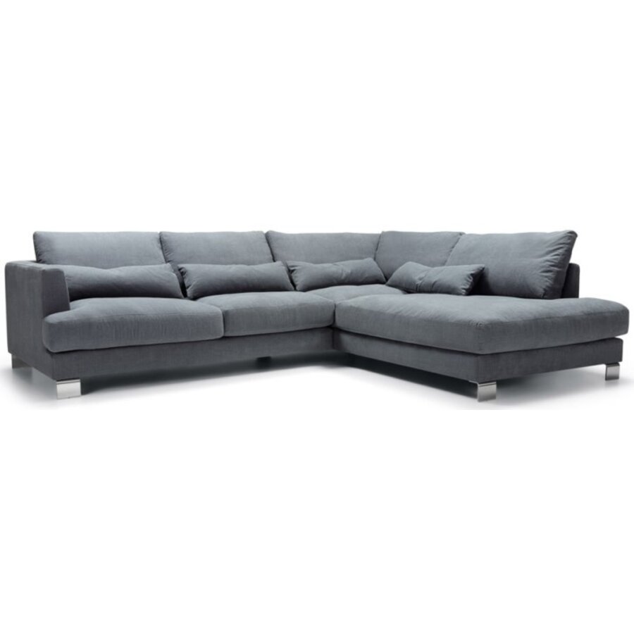 Brandon Grijs 2-zits Hoekbank Rechts Brandon Grijs 2-zits Hoekbank Rechts