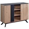 Brandio Eiken / Zwart Dressoir 2-Deuren