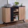 Brandio Eiken / Zwart Dressoir 2-Deuren