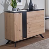 Brandio Eiken / Zwart Dressoir 4-Lades