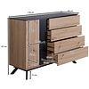 Brandio Eiken / Zwart Dressoir 4-Lades