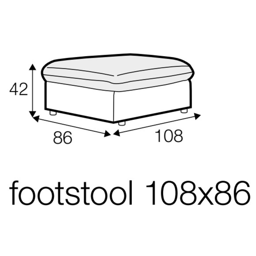 Milou Lichtgrijs Voetstoel Milou Lichtgrijs Voetstoel