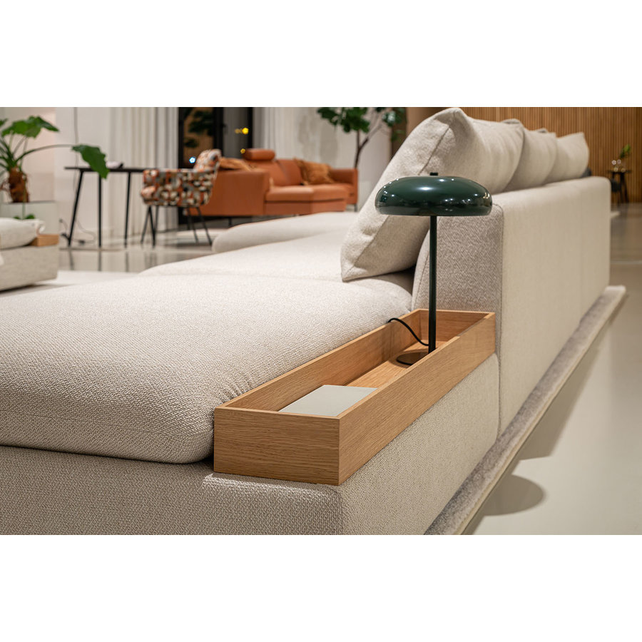 Milou Beige 3-zits Open End Hoekbank met Voetstoel Milou Beige 3-zits Open End Hoekbank met Voetstoel