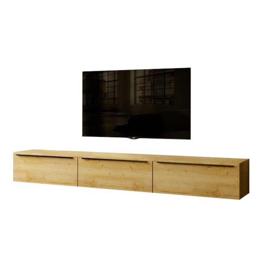 Levana Trendy Eiken 300 cm TV Wandmeubel Levana Trendy Eiken 300 cm TV Wandmeubel