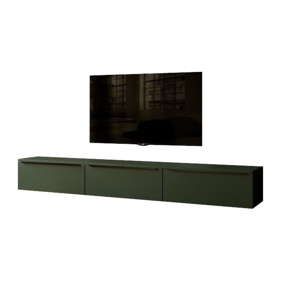 Levana Soft Pro Groen 303 cm TV Wandmeubel Levana Soft Pro Groen 303 cm TV Wandmeubel