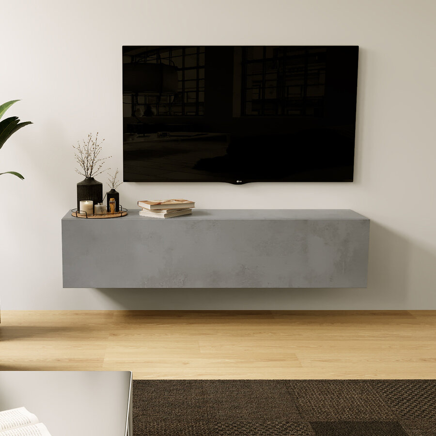 Credenza 138 cm Beton TV Wandmeubel Credenza 138 cm Beton TV Wandmeubel