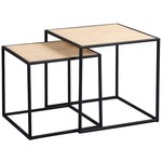 M2 Kollektion Luke Vierkante Bijzettafel Set Rattan