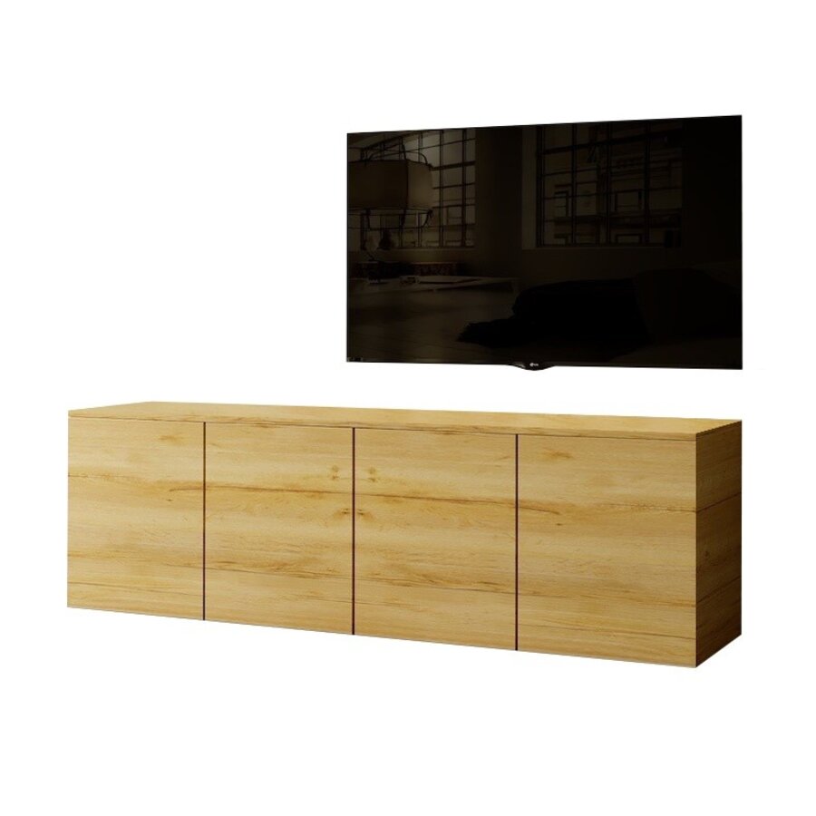 Neve Trendy 160 cm Zwevend Dressoir Eiken Neve Trendy 160 cm Zwevend Dressoir Eiken