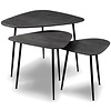 Trio Massief Acacia Zwart Salontafel Set