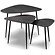 Trio Massief Acacia Zwart Salontafel Set