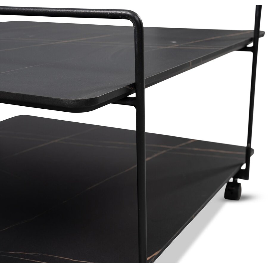 Doppio Marmerlook Zwart Salontafel