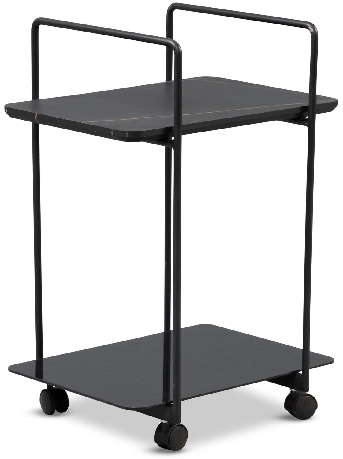 M2 Kollektion Doppio Marmerlook Zwart Bijzettafel