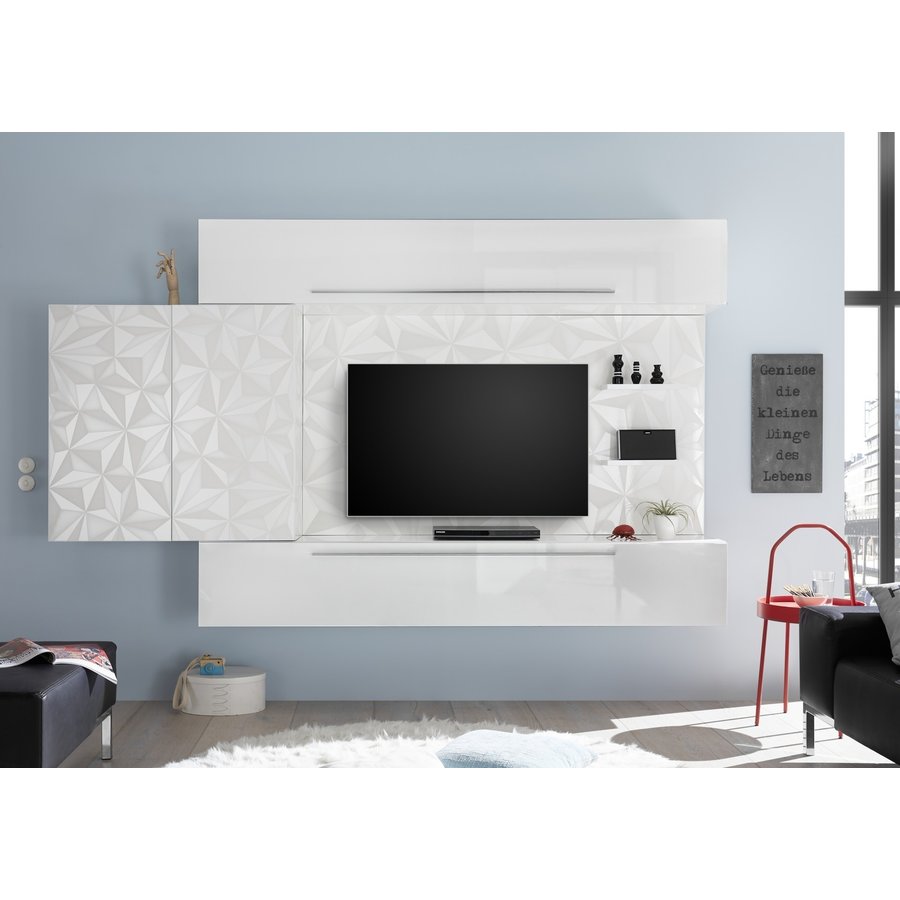 Infinity 210 cm Wandmeubel Handvat Onder Infinity 210 cm Wandmeubel Handvat Onder