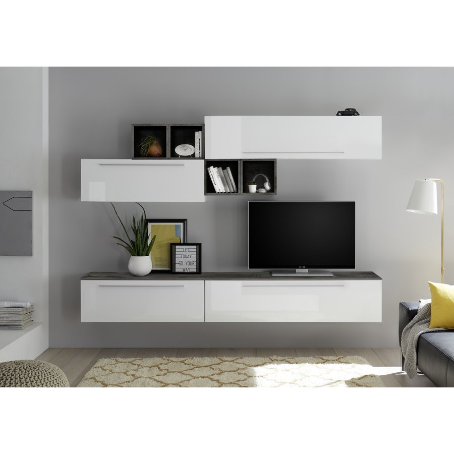 Infinity 138 cm Wandmeubel Handvat Onder Infinity 138 cm Wandmeubel Handvat Onder