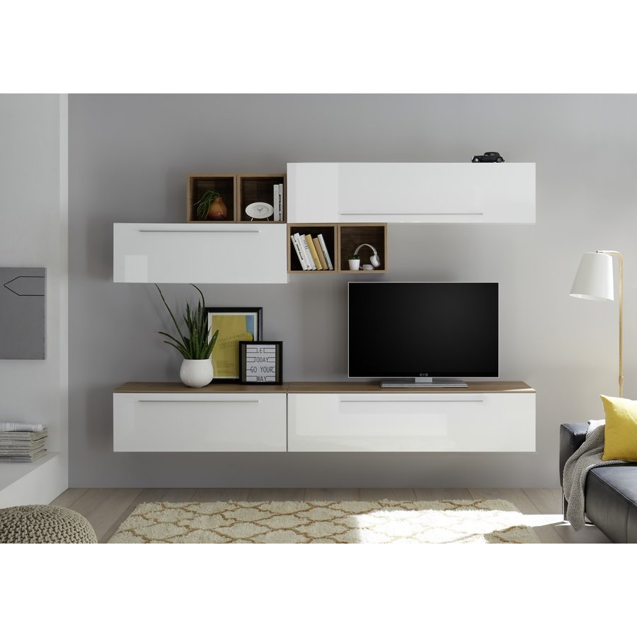 Infinity 138 cm Wandmeubel Handvat Onder Infinity 138 cm Wandmeubel Handvat Onder