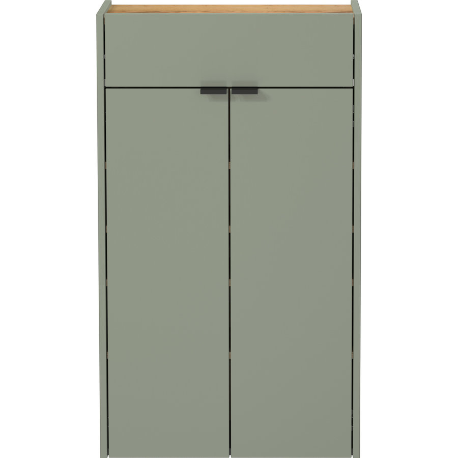 Ameca Taupe Groen / Eiken Schoenenkast Hoog Ameca Taupe Groen / Eiken Schoenenkast Hoog