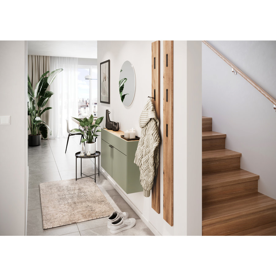 Ameca Taupe Groen / Eiken Schoenenkast Laag Ameca Taupe Groen / Eiken Schoenenkast Laag
