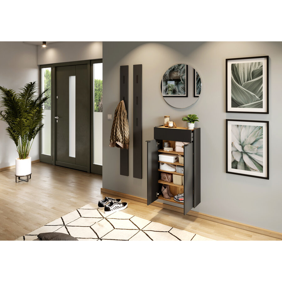 Ameca Grafiet Ronde Spiegel 60 cm