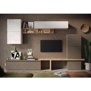 Benvenuto Design Infinity 2.0 Brons / Kadiz / Hoogglans Wit TV Meubel Set 19