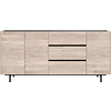 Cantoria Eiken / Zwart Dressoir 3-Deuren 3-Lades