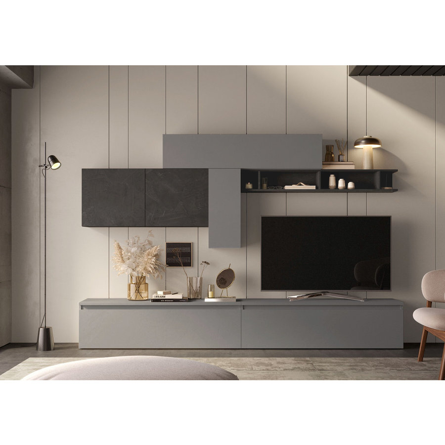 Infinity 2.0 Ardesia / Piombo TV Meubel Set 23 Infinity 2.0 Ardesia / Piombo TV Meubel Set 23