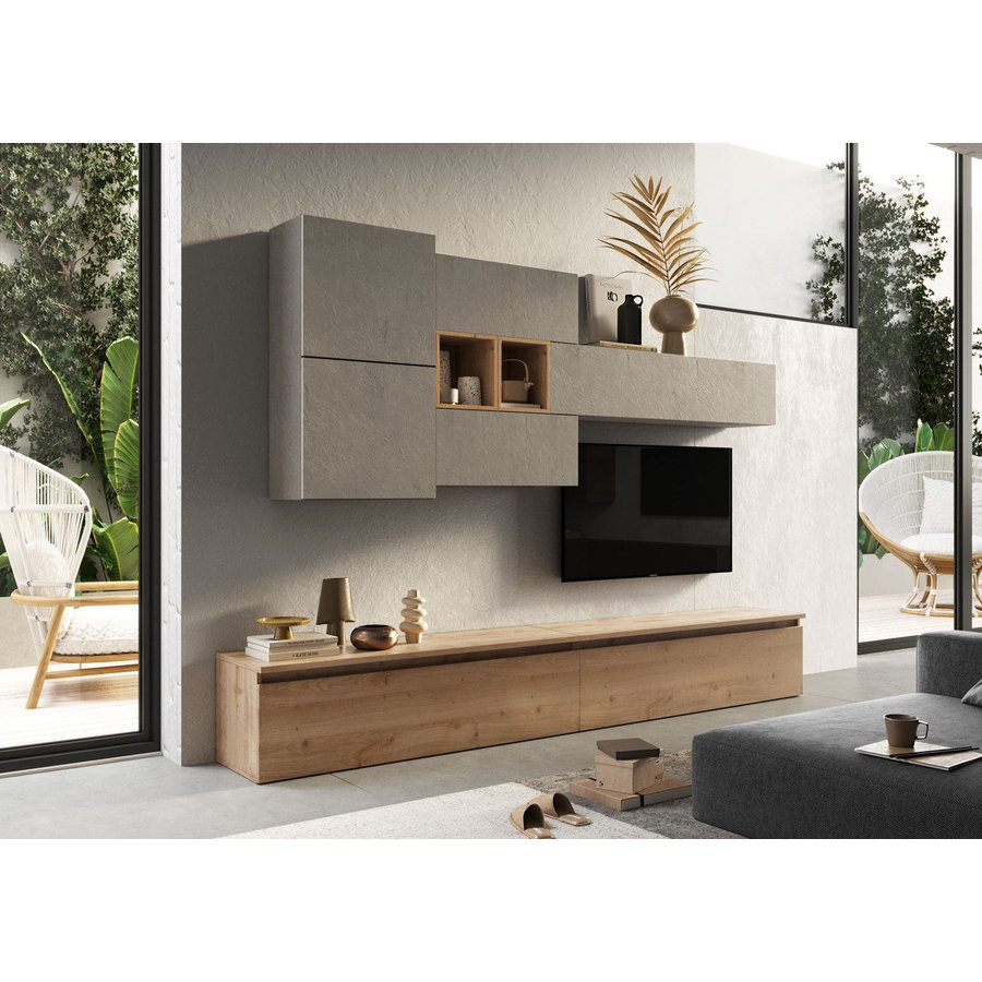 Infinity 2.0 Argilla Grijs / Kadiz TV Meubel Set 24