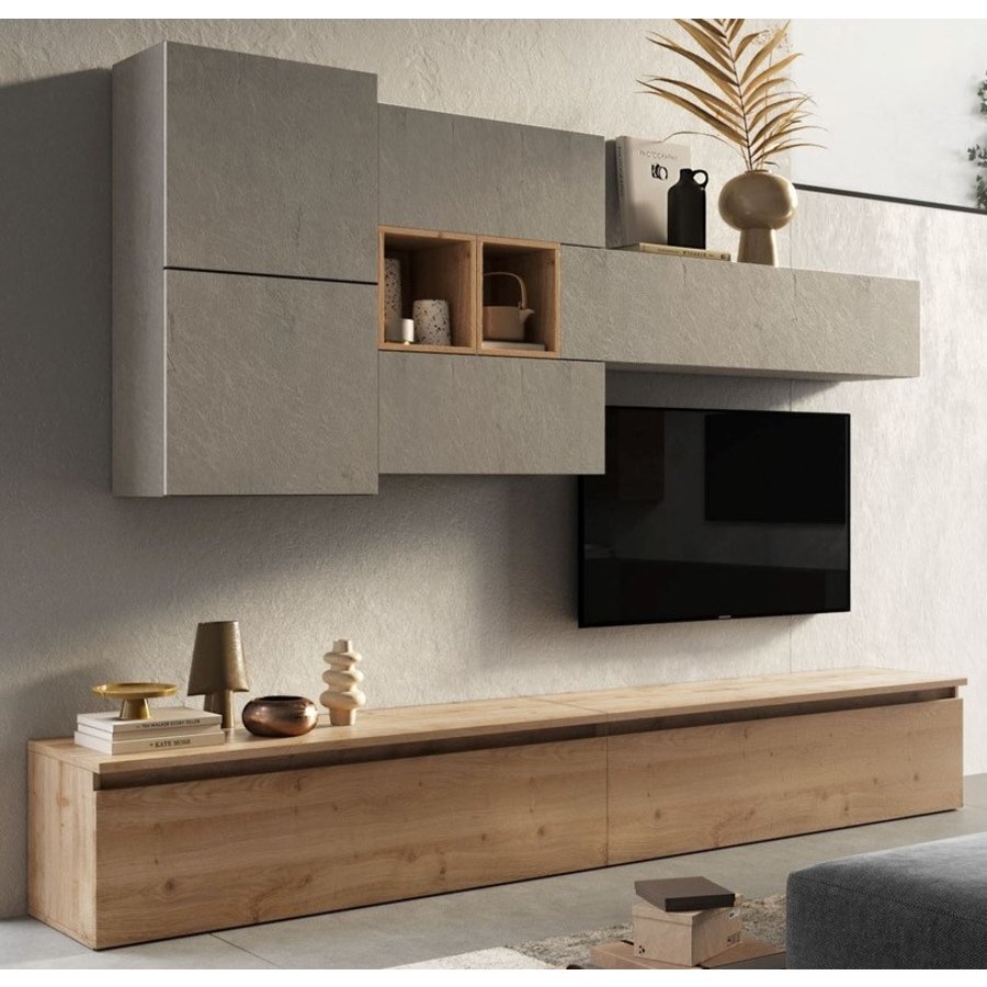 Infinity 2.0 Argilla Grijs / Kadiz TV Meubel Set 24