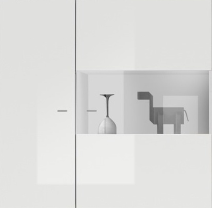 Benvenuto Design Bex Hoogglans Wit Opbergkast