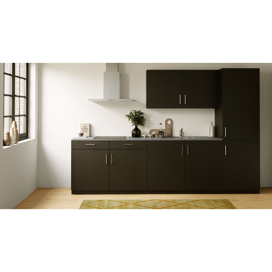 Turin Tijm Rechte Keuken Zwart