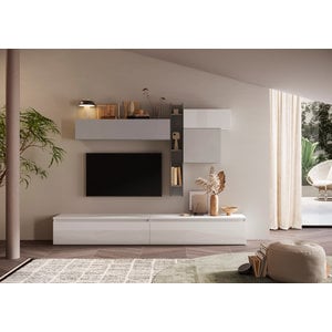 Benvenuto Design Infinity 2.0 Gesso/Ardesia/HG Wit TV Meubel Set 29