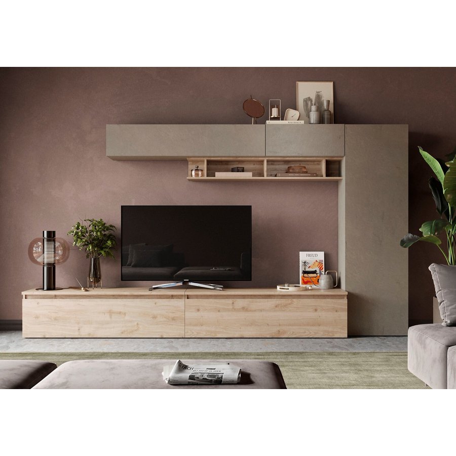 Infinity 2.0 Argilla Grijs / Kadiz TV Meubel Set 31 Infinity 2.0 Argilla Grijs / Kadiz TV Meubel Set 31