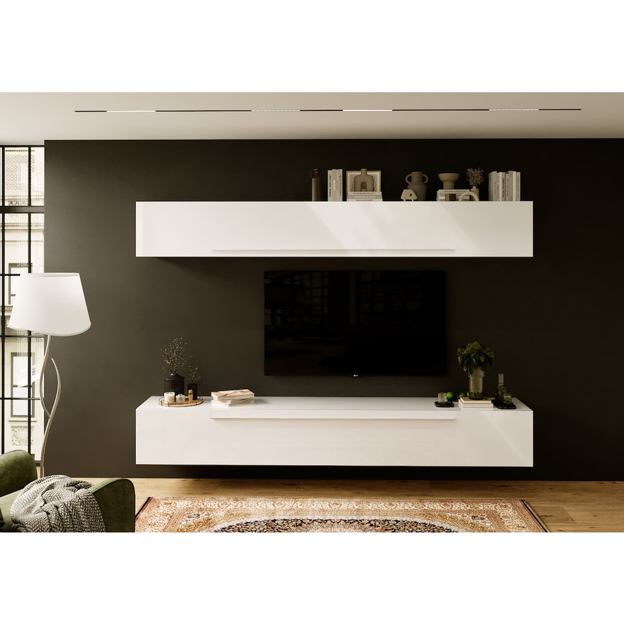 Infinity 210 cm TV Wandmeubel Set Een Infinity 210 cm TV Wandmeubel Set Een