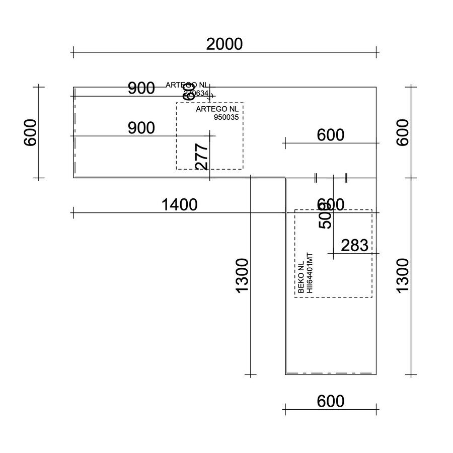 Turin Kamille L - Keuken Grafiet Turin Kamille L - Keuken Grafiet