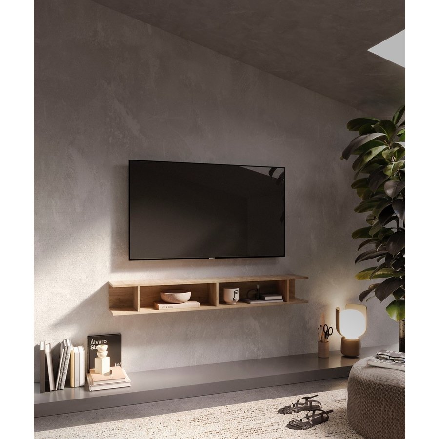 Infinity 2.0 Kadiz Eiken Hangend TV Meubel Infinity 2.0 Kadiz Eiken Hangend TV Meubel