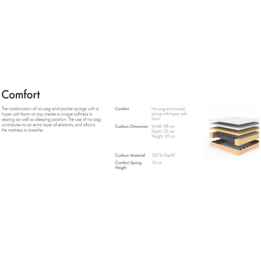 Newilla Ivory Corduroy Slaapbank met Chaise Longue Newilla Ivory Corduroy Slaapbank met Chaise Longue