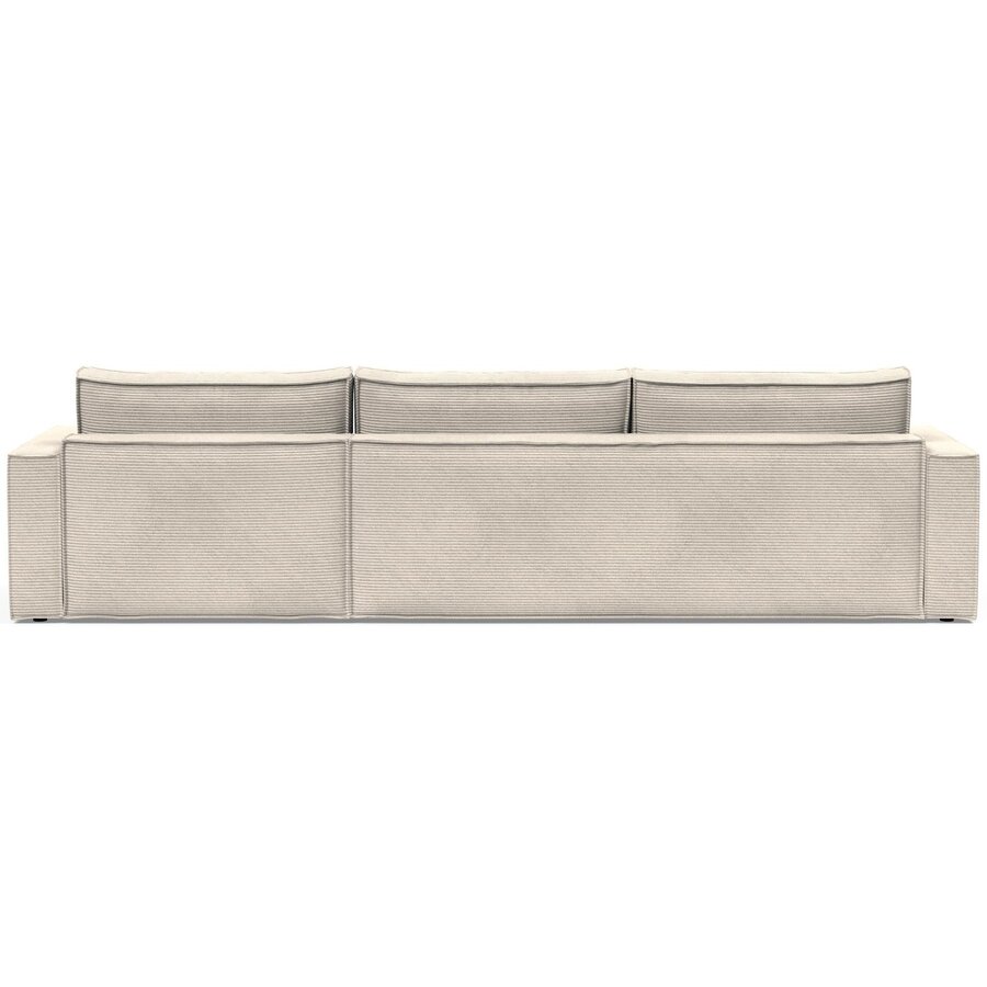 Newilla Ivory Corduroy Slaapbank met Chaise Longue Newilla Ivory Corduroy Slaapbank met Chaise Longue