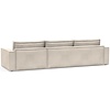 Newilla Ivory Corduroy Slaapbank met Chaise Longue