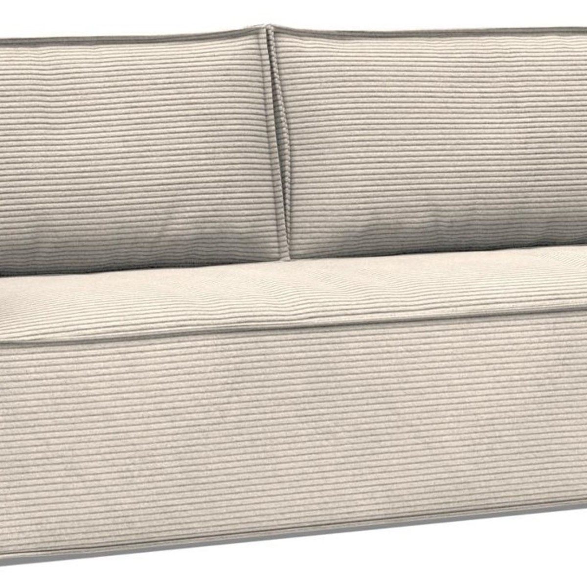 MOBETTRES Moderne corduroy slaapbank, cloudbank met 3 zachte kussens, comfortabele eenzits-vloerbank voor woonkamer, woning, kantoor (Emerald