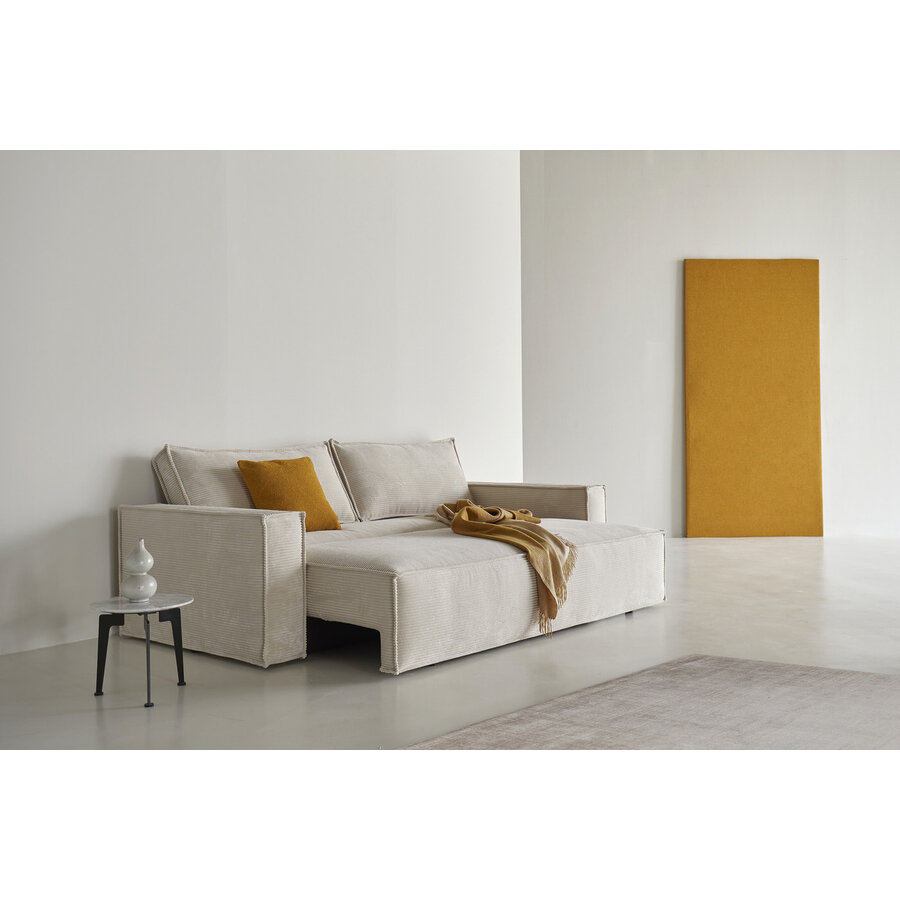 Newilla Ivory Corduroy Slaapbank met Opbergruimte Newilla Ivory Corduroy Slaapbank met Opbergruimte
