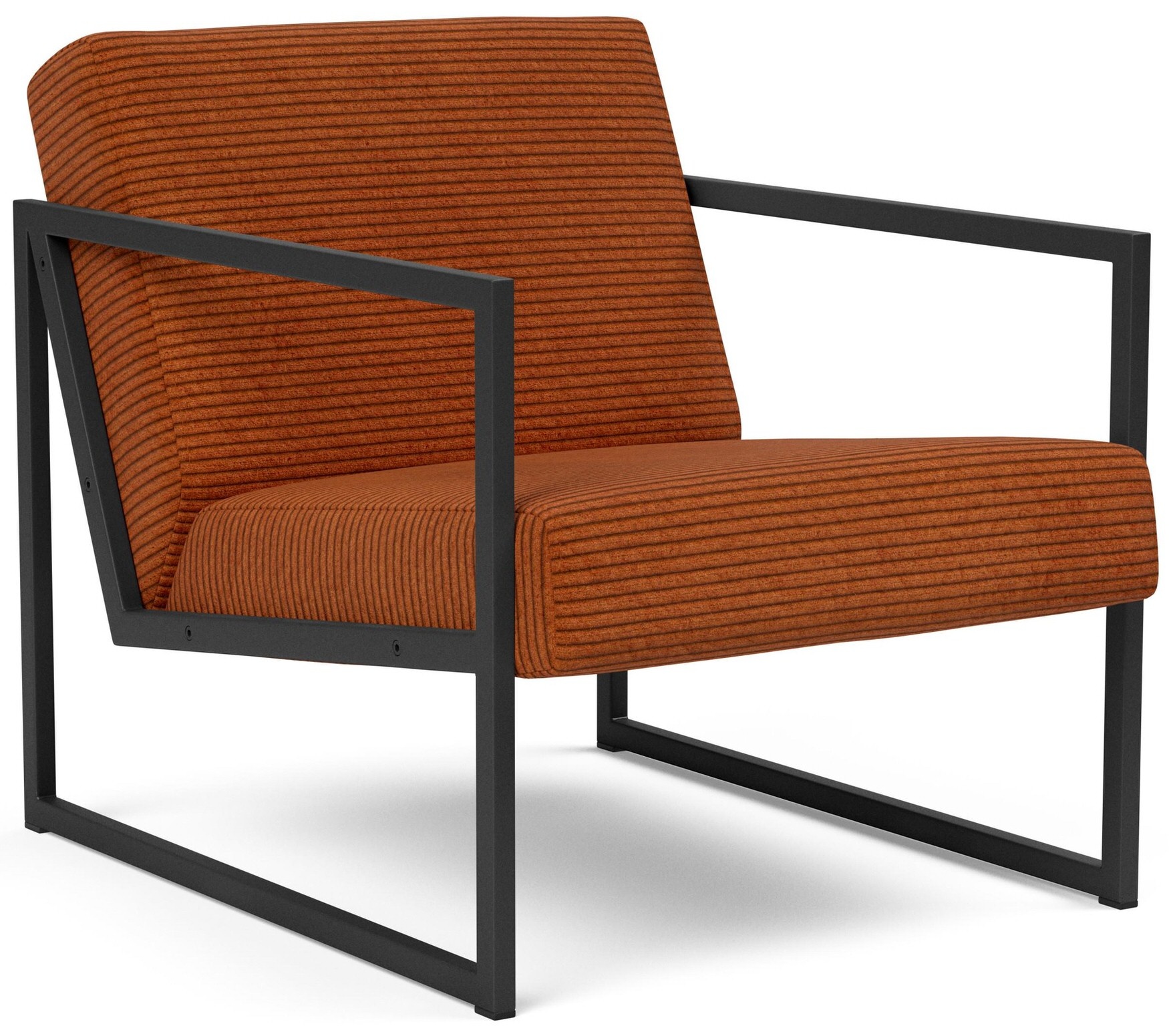 Innovation Living Vikko Oranje Corduroy Loungestoel met Armleuning