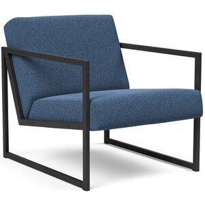 Innovation Living Vikko Blauw Bouclé Loungestoel met Armleuning