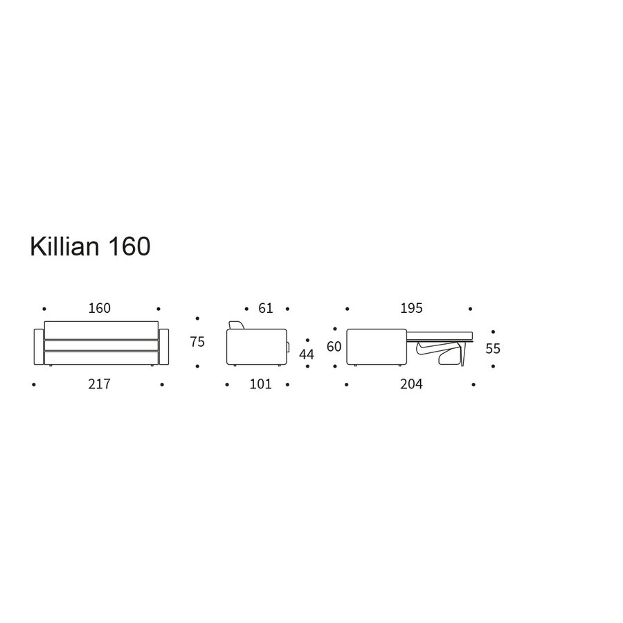 Killian 160 cm Beige Bouclé Slaapbank Killian 160 cm Beige Bouclé Slaapbank