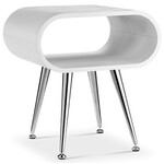 Jual Furnishings Auckland Wit / Chroom Bijzettafel Jual Furnishings Auckland Wit / Chroom Bijzettafel
