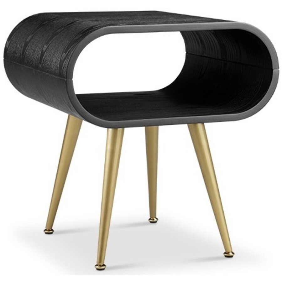 Auckland Zwart / Goud Bijzettafel
