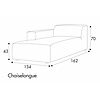 Annie Chaise Longue 134 x 162 cm Rechts/Links