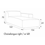 Annie Chaise Longue 134 x 162 cm Rechts/Links