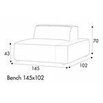 Annie Bench 145 cm Links/Rechts Annie Bench 145 cm Links/Rechts
